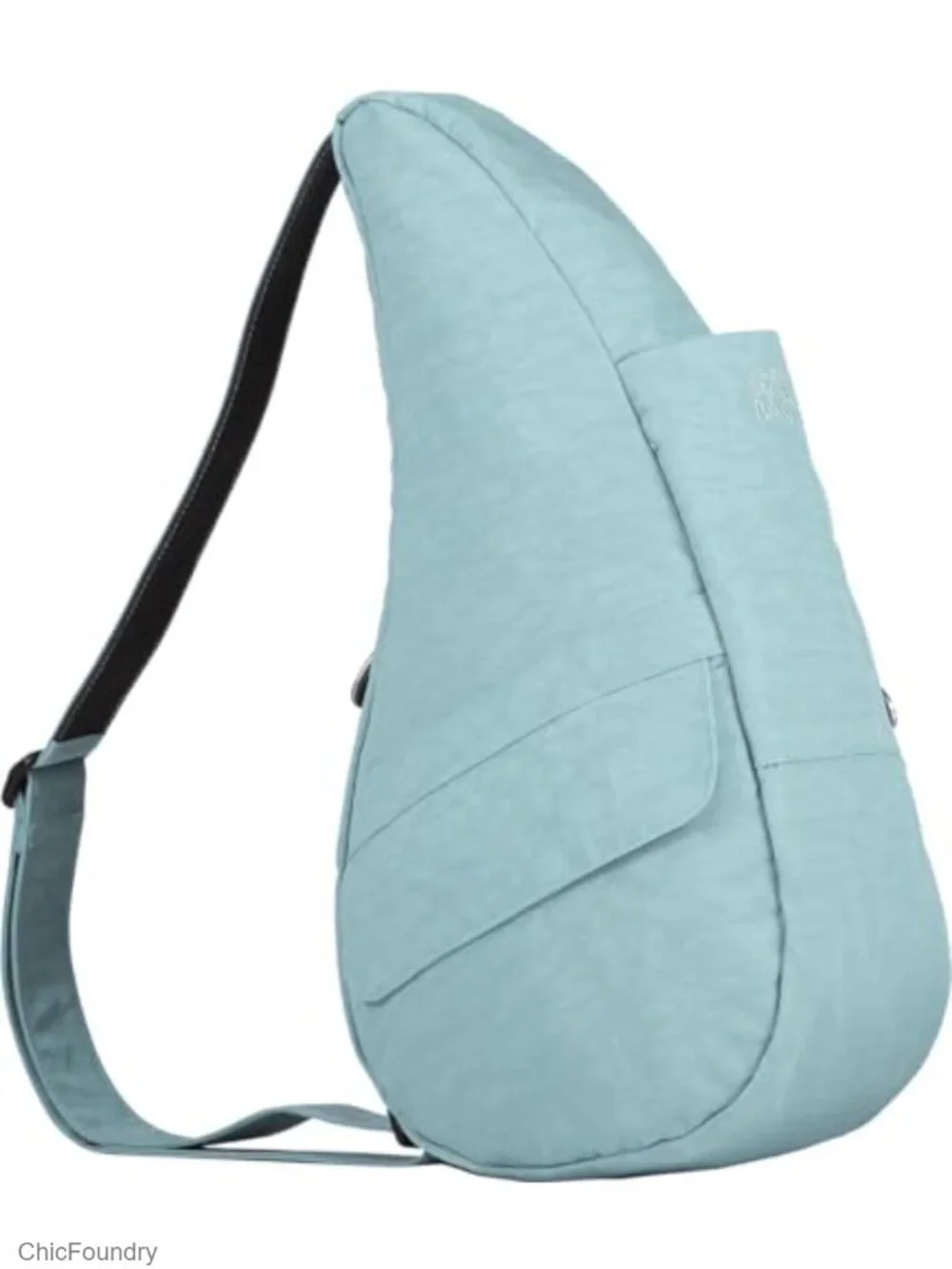 Nylon Crossbody Sling Bag Ergonomic Teardrop Design Commuter Travel